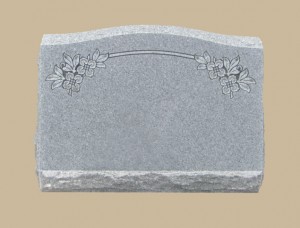 0129D Slanted Cemetery Gravestone