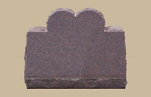 0185D slanted upright grave marker