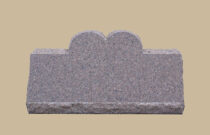 0187D slanted upright grave marker