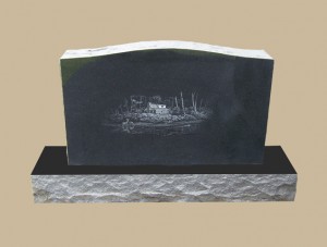 0222C Custom Upright Grave Marker