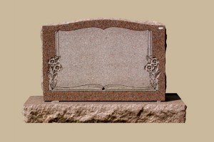 0231C Slanted Cemetery Gravestone