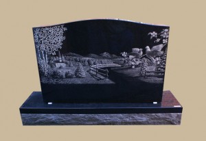 0283C custom cemetery gravestone