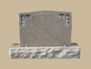0148D upright grave marker- floral