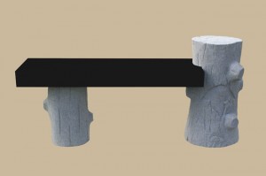 0167D granite bench memorial
