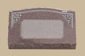 0077D cemetery gravestone- floral